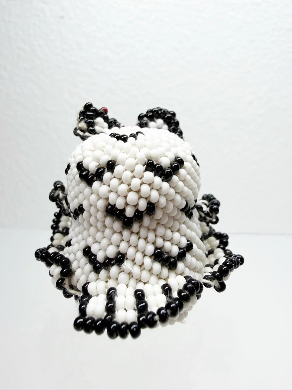 Vintage Native Zuni Beaded Mini Owl Figurine